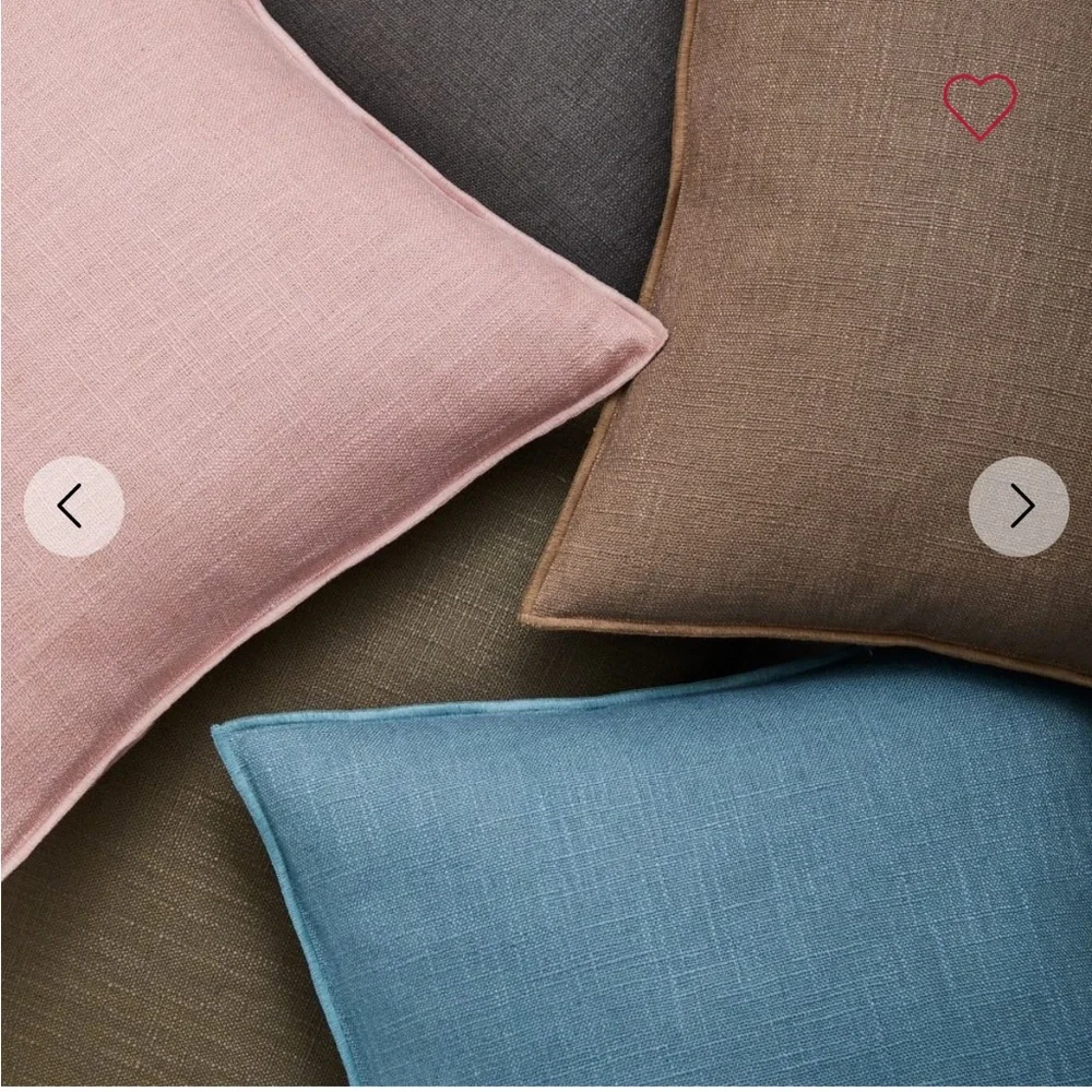 WEST ELM Classic Linen Square Pillow Cover 20X20